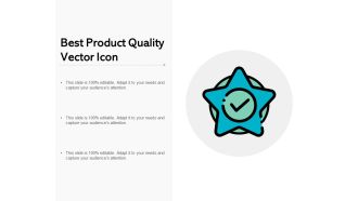Best Product Quality Vector Icon Ppt PowerPoint Presentation Outline Show