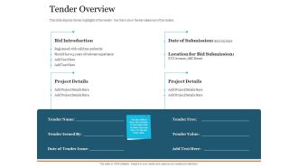 Bid Governance Analysis Tender Overview Ppt Model Graphics Example PDF