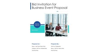Bid Invitation For Business Event Proposal Example Document Report Doc Pdf Ppt