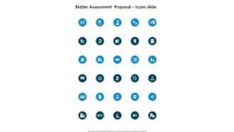 Bidder Assessment Proposal Icons Slide One Pager Sample Example Document