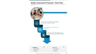 Bidder Assessment Proposal Next Step One Pager Sample Example Document