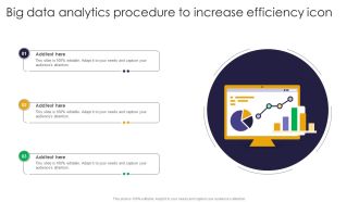 Big Data Analytics Procedure To Increase Efficiency Icon Sample PDF