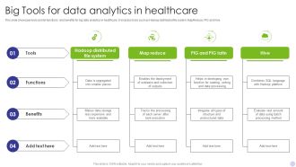 Big Tools For Data Analytics In Healthcare Background PDF