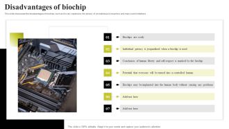 Biochip Technology Disadvantages Of Biochip Ppt PowerPoint Presentation File Inspiration PDF