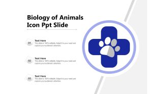 Biology Of Animals Icon Ppt Slide Ppt PowerPoint Presentation Gallery Slides PDF