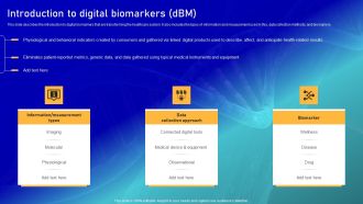 Biomarker Categorization Introduction To Digital Biomarkers DBM Information PDF