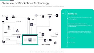 Blockchain And DLT Framework Overview Of Blockchain Technology Diagrams PDF