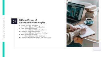 Blockchain And DLT Framework Table Of Contents Ppt PowerPoint Presentation File Slides PDF