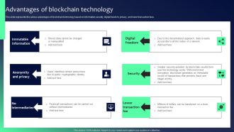 Blockchain Security Solutions Deployment Advantages Of Blockchain Technology Brochure PDF