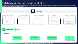 Blockchain Security Solutions Deployment Blockchain Penetration Testing Overview Clipart PDF