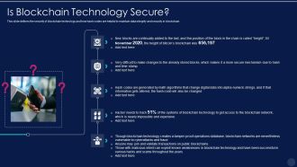 Blockchain Technology Framework IT Is Blockchain Technology Secure Demonstration PDF
