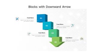 Blocks With Downward Arrow Ppt PowerPoint Presentation Show Design Ideas