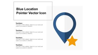 Blue Location Pointer Vector Icon Ppt PowerPoint Presentation Model Background Designs