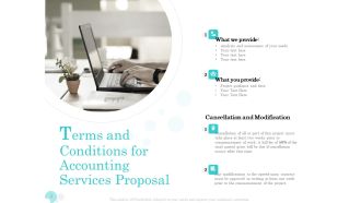 Bookkeeping Terms And Conditions For Accounting Services Proposal Ppt PowerPoint Presentation Pictures Example File PDF