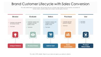 Brand Customer Lifecycle With Sales Conversion Ppt PowerPoint Presentation File Background Image PDF