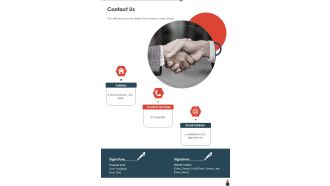 Brand Launch Event Proposal Contact Us One Pager Sample Example Document