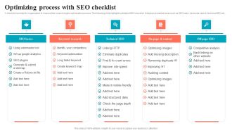 Brand Positioning Through Successful Optimizing Process With SEO Checklist Infographics PDF