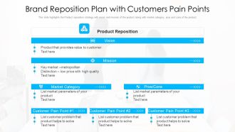 Brand Reposition Plan With Customers Pain Points Ppt PowerPoint Presentation Infographics Visuals PDF