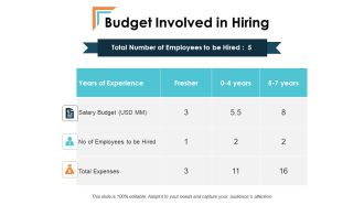 Budget Involved In Hiring Talent Mapping Ppt PowerPoint Presentation Infographic Template Grid