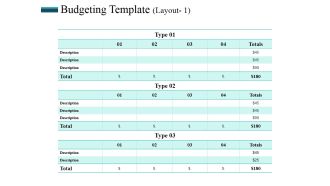 Budgeting Template Ppt PowerPoint Presentation Show Visual Aids
