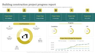 Building Construction Project Progress Report Inspiration PDF