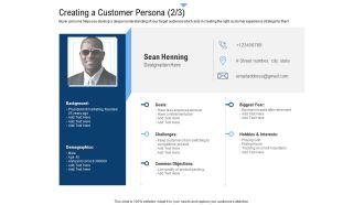 Building Customer Experience Strategy For Business Creating A Customer Persona Plan Designs PDF
