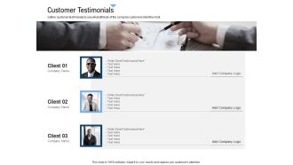Building Customer Experience Strategy For Business Customer Testimonials Introduction PDF