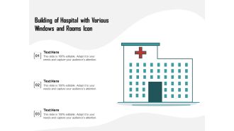 Building Of Hospital With Various Windows And Rooms Icon Ppt PowerPoint Presentation Outline Picture PDF