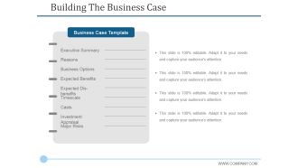 Building The Business Case Ppt PowerPoint Presentation Portfolio Graphics Template