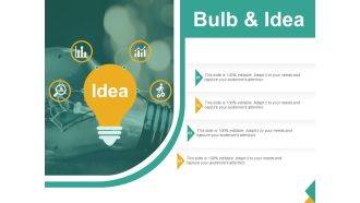 Bulb And Idea Ppt PowerPoint Presentation Inspiration Ideas