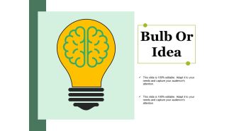 Bulb Or Idea Ppt PowerPoint Presentation Gallery Deck