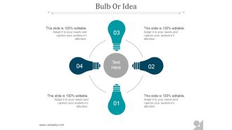 Bulb Or Idea Ppt PowerPoint Presentation Outline