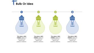 Bulb Or Idea Ppt PowerPoint Presentation Slides Deck