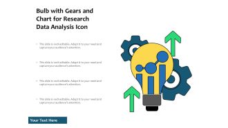 Bulb With Gears And Chart For Research Data Analysis Icon Ppt PowerPoint Presentation File Inspiration PDF