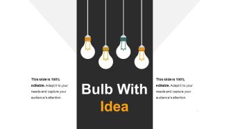 Bulb With Idea Ppt PowerPoint Presentation Model Clipart