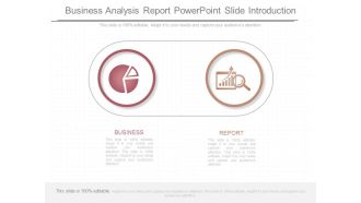 Business Analysis Report Powerpoint Slide Introduction