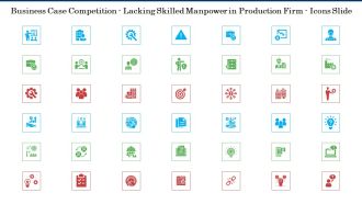 Business Case Competition Lacking Skilled Manpower In Production Firm Icons Slide Slides PDF