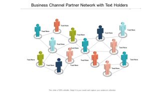 Business Channel Partner Network With Text Holders Ppt PowerPoint Presentation Professional Slides