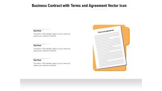 Business Contract With Terms And Agreement Vector Icon Ppt PowerPoint Presentation Gallery Example File PDF