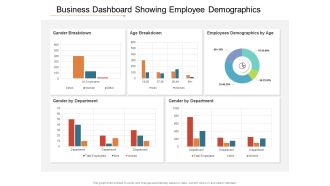 Business Dashboard Showing Employee Demographics Ppt PowerPoint Presentation File Slideshow PDF