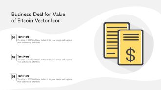 Business Deal For Value Of Bitcoin Vector Icon Ppt PowerPoint Presentation Gallery Introduction PDF