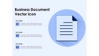 Business Document Vector Icon Ppt PowerPoint Presentation Portfolio Example PDF