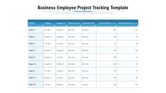 Business Employee Project Tracking Template Ppt PowerPoint Presentation Pictures Designs PDF