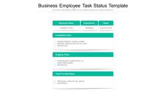 Business Employee Task Status Template Ppt PowerPoint Presentation Icon Background PDF