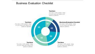 Business Evaluation Checklist Ppt PowerPoint Presentation Model Topics Cpb