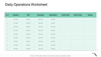 Business Functions Administration Daily Operations Worksheet Ppt Styles Layout Ideas PDF