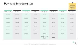 Business Functions Administration Payment Schedule Elements PDF