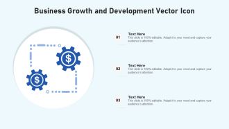 Business Growth And Development Vector Icon Ppt Professional Files PDF