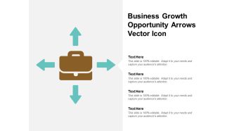 Business Growth Opportunity Arrows Vector Icon Ppt PowerPoint Presentation Outline Example Topics