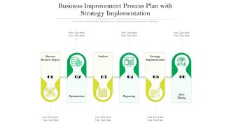 Business Improvement Process Plan With Strategy Implementation Ppt PowerPoint Presentation Gallery Layout Ideas PDF